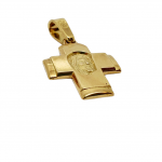 Croce In oro giallo k14 con Crocifisso (code H1675)